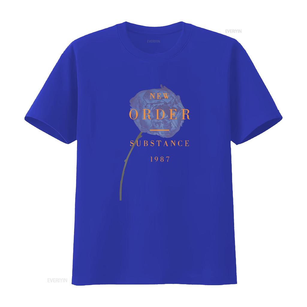 New Order Substance 1987 Band Album Full Size T Shirt S4538 Vintage Washed Soft Versatile Casual Slightly Top For Everyday Wear