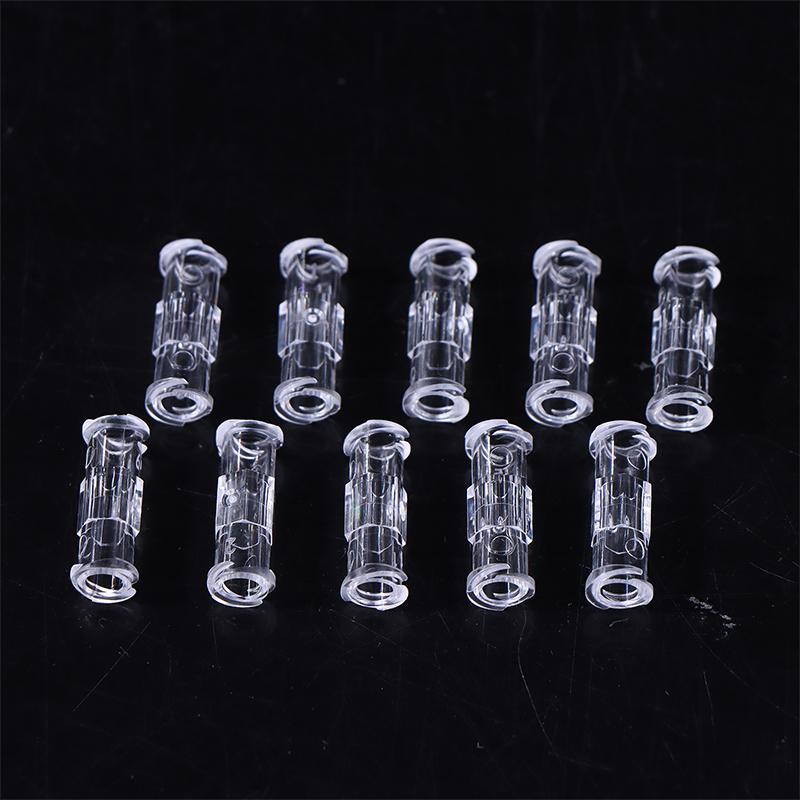 10Pcs Leak Proof Double Helix Medical Sterile Luer Lock Adapter Transparent Plastic Syringe Connector For Veterinary Medical