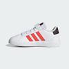 Adidas Grand Court EL Boys and Sizes Size Kids' 2.0 Sneakers, Girls, 17-25.5cm, Unisex, LKK27, Footwear, White/Bright Red/Core Black, 21.5cm (IG4840)