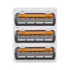 Triple-Layer Stainless Steel Manual Men's Razor with Replaceable Blades
