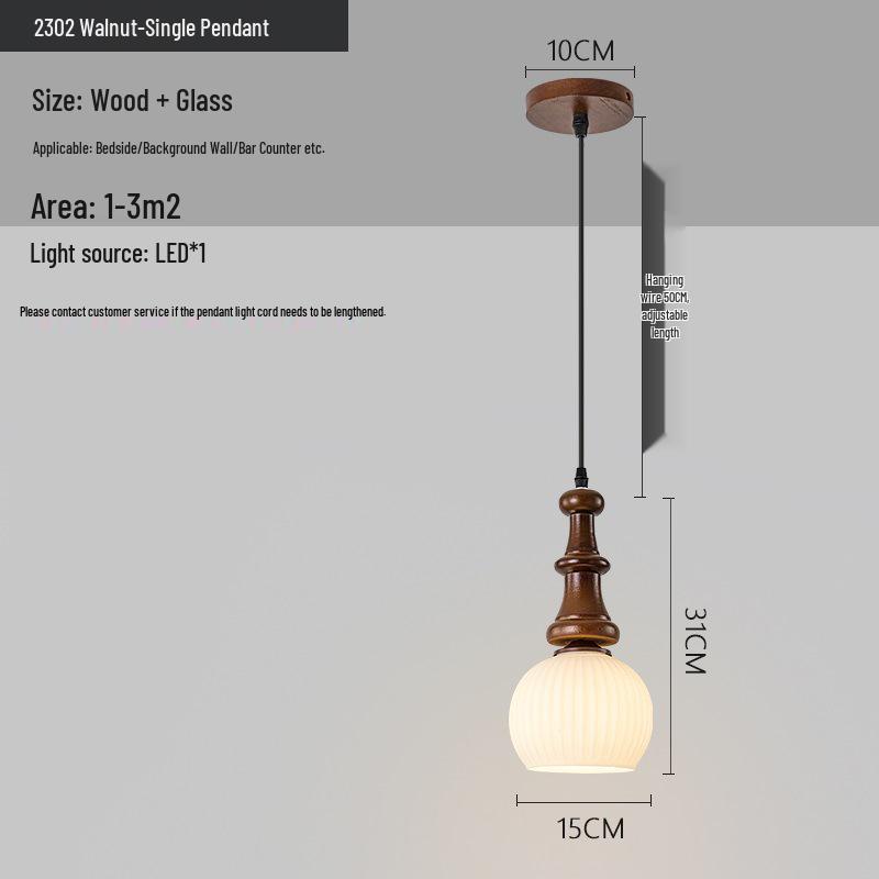 Chinese Retro Bedroom and Hallway Pendant Light