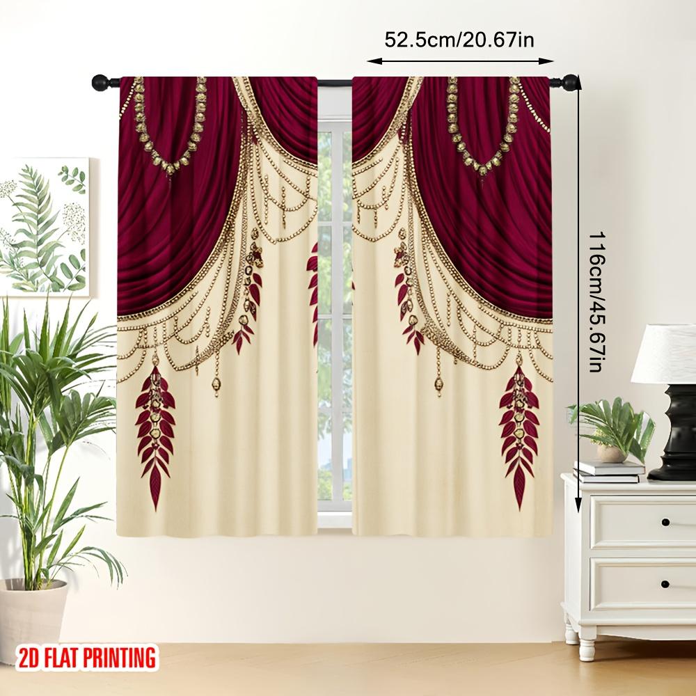 2 Pezzi Tende Filtranti con Stampa Elegante e Tasca per Asta – per Arredo Soggiorno e Camera da Letto   Ideali per Rinnovare la Casa