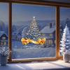 Static Cling Christmas Window Sticker PVC Holiday Window Sticker  Christmas Decorating