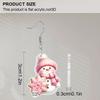 2D Flat Acrylic Cute Pink Snowman Snowflake Pendant Earrings Women's Christmas Jewelry Holiday Party Accessories