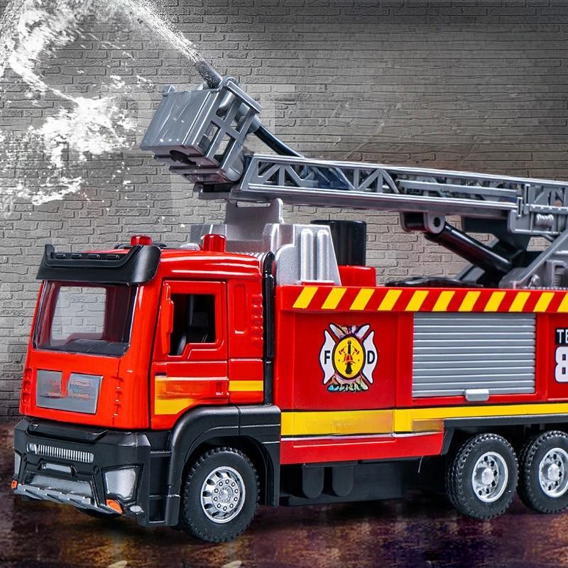 Fire Truck Toy With Water Spray And Inertia Drive For Kids Educational Play