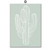 Nordic Abstract Shape Girl Line Leaf Cactus Posters and Prints Wall Art Wall Pictures for Living Room Home Decor Canvas Painting