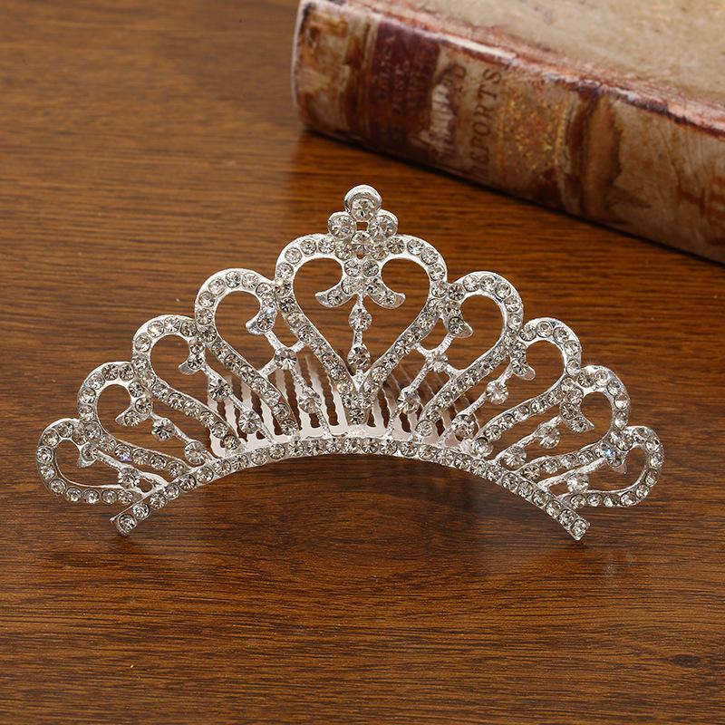 Rhinestone Tiara for Girls - Princess Crown Headpiece, Birthday Gift & Performance Hair Accessory