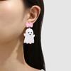 Ghost Cute Enchanting Bow Earrings Stylish Alloy Halloween Jewelry For Women Young