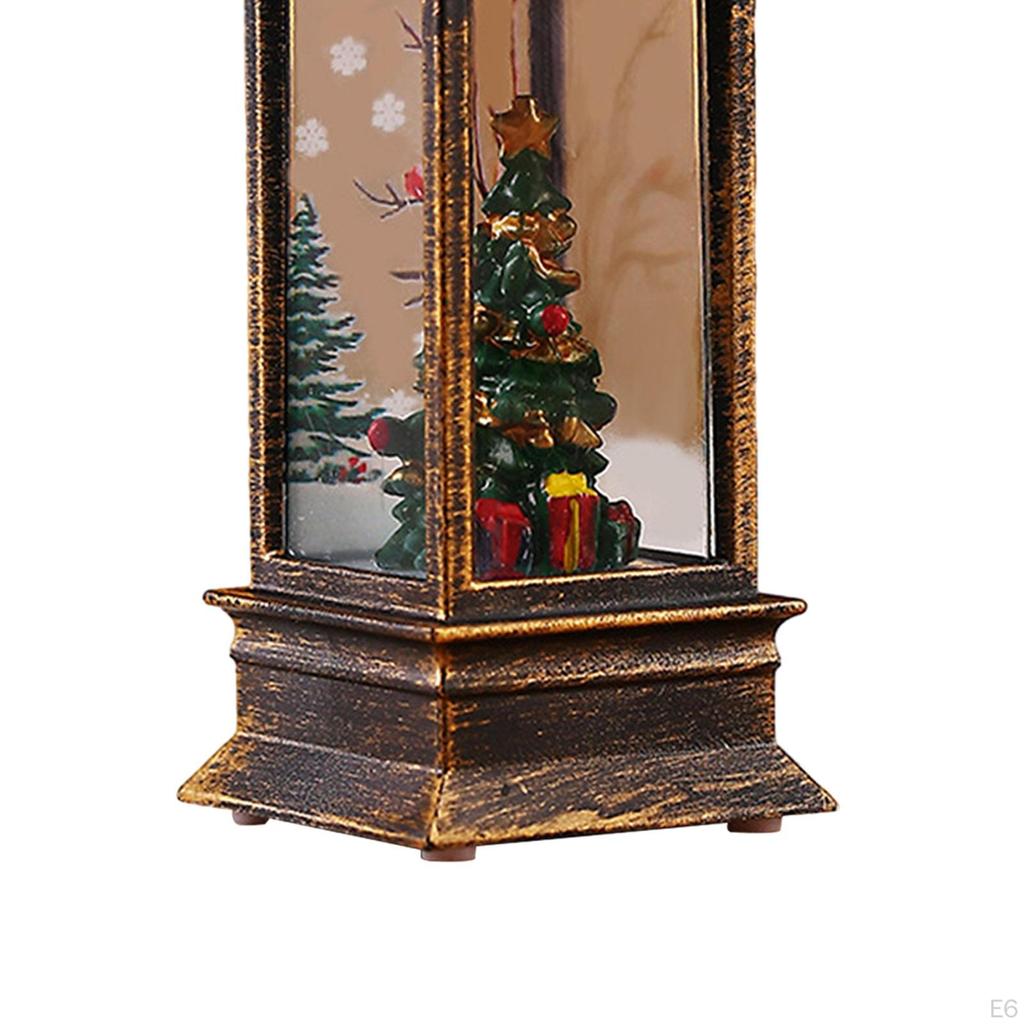 Christmas Snow Globe Lantern for Desktop Display And Night Illumination