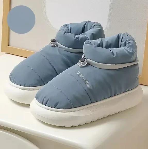 

Женская обувь Зима Женские сноубутсы Простой дизайн Смешанный цвет Сохраняют тепло Пуховые Удобные Уличные Женские ботильоны 42-43