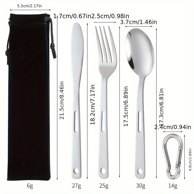 Stainless Steel Portable Outdoor Camping Multi-functional Combination Cutlery Knife and Fork Set Fan Fork and Spoon