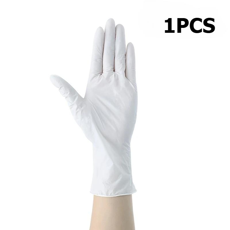 

Одноразовые белые нитриловые перчатки, перчатки для уборки дома, кухонные перчатки для приготовления пищи, тату, инструменты для питомцев, водонепроницаемые, без латекса 1pcs-L белый