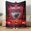 Liverpool Personalized Name Blanket Lightweight Customizable Blanket Durable Comfort Versatile for Picnics Sofa Couch Bedding Four Seasons Multipurpos