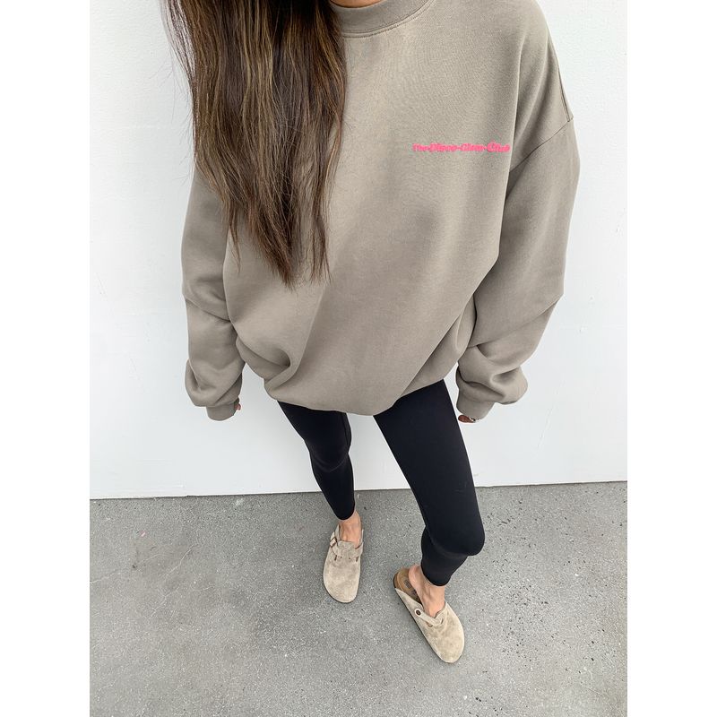 Khaki Green With Fleece Lining Gender-Free Sweatpants Sweatshirt