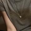 S925 Sterling Silver Niche Design Sense Heavy Industry Retro Fashion Letter Necklace Wind Collarbone Chain