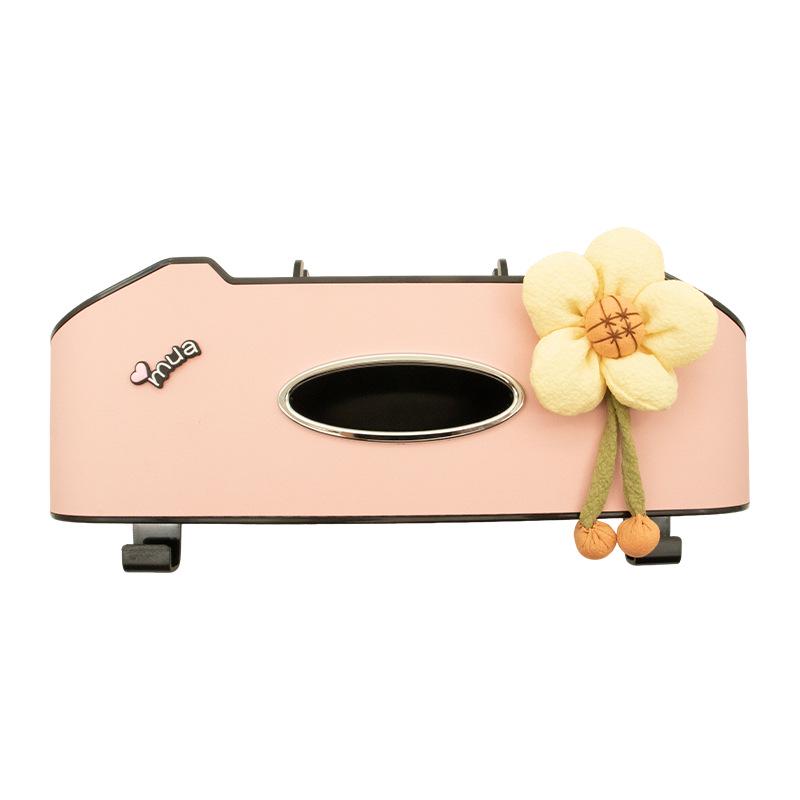 Aufbewahrungsbox für die Rücksitzlehne mit Taschentuchhalter & Getränkehalter - Multifunktionaler Organizer