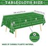 A03F-2026 Football Theme Party Disposable Tablecloth 54 X 107.8 Inch Soccer Plastic Tablecloth