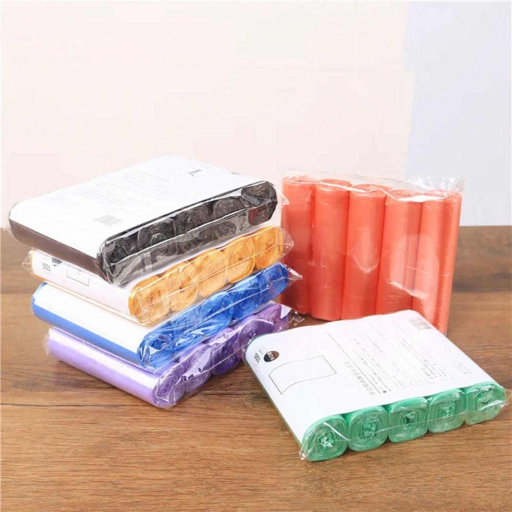 5Rolls 45*50cm 100PCS Disposable Trash Pouch Household Thicken Storage Garbage Bags Breakpointed Cleaning Waste Bag