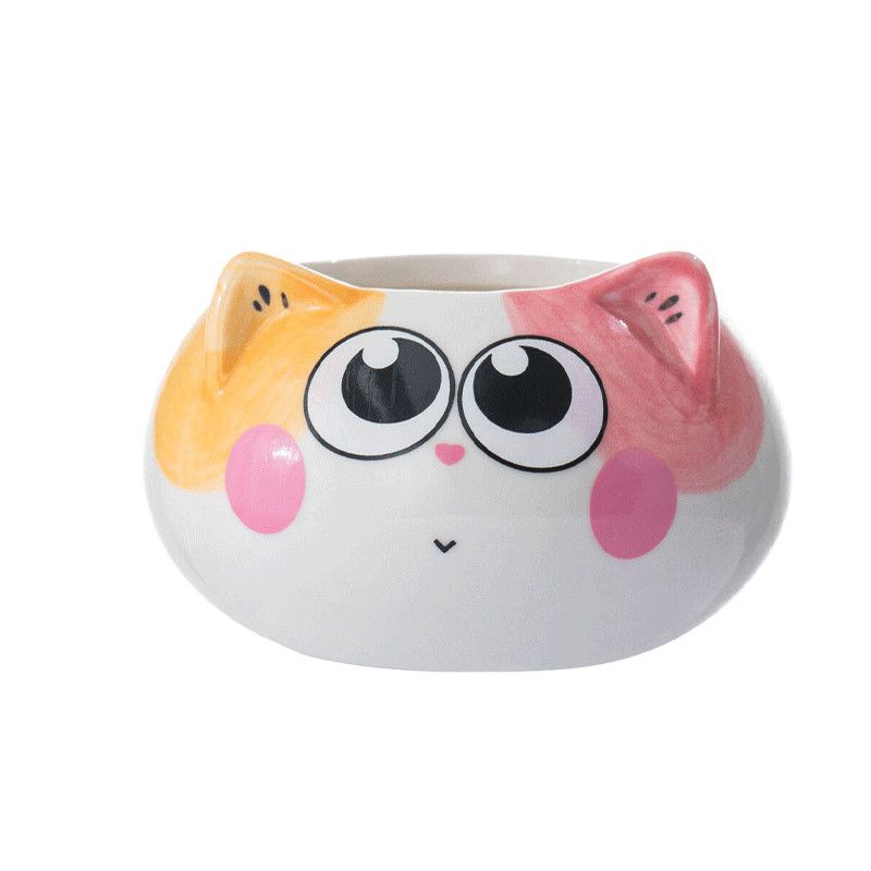 Cartoon Animal Cat Dog Ceramic Vase Small Plant Potted Plant Office Desktop Cat Dog Vase Gift Living Room Countertop Decoration