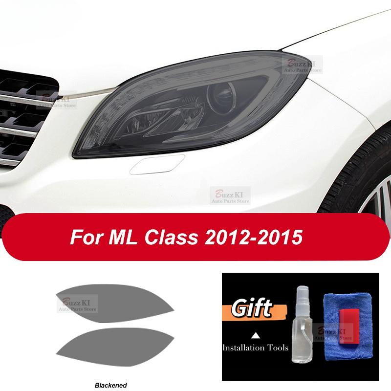 For Mercedes Benz ML Class W166 2012-2015 ML320 ML350 63 Accessories Car Headlight Protective Film Transparent Black TPU Sticker