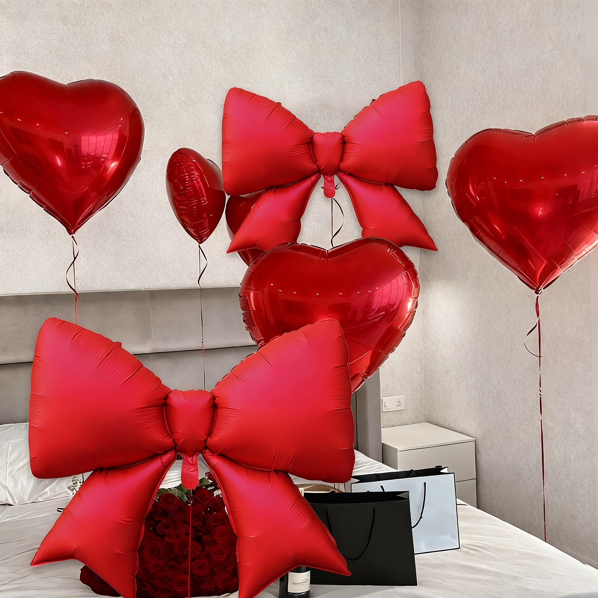 

Набор шаров 7 шт./комплект Красное Сердце Бант Свадьба День Рождения День Святого Валентина Украшение для вечеринки Рождественские украшения Праздничные принадлежности Other&18inch