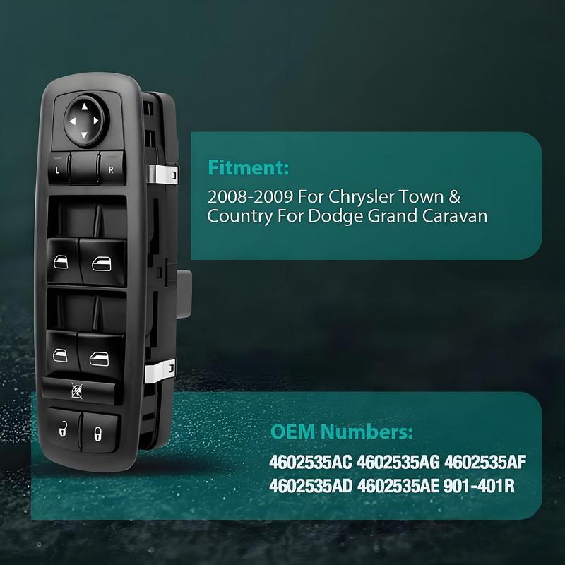 4602535AD 4602535AG 3-pin For Chrysler Jeep Grand Cherokee,Dodge Journey,Fiat Freemont,Power Master Window Control Switch Button