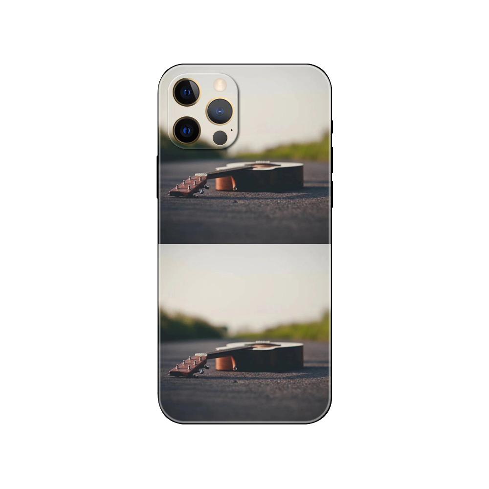 Kytarové struny Hudební kytary Nástrojové pouzdro na telefon iphone 2020se 6 6s 7 8 plus x 10 XR XS 11 12 13 mini pro MAX černý tpu