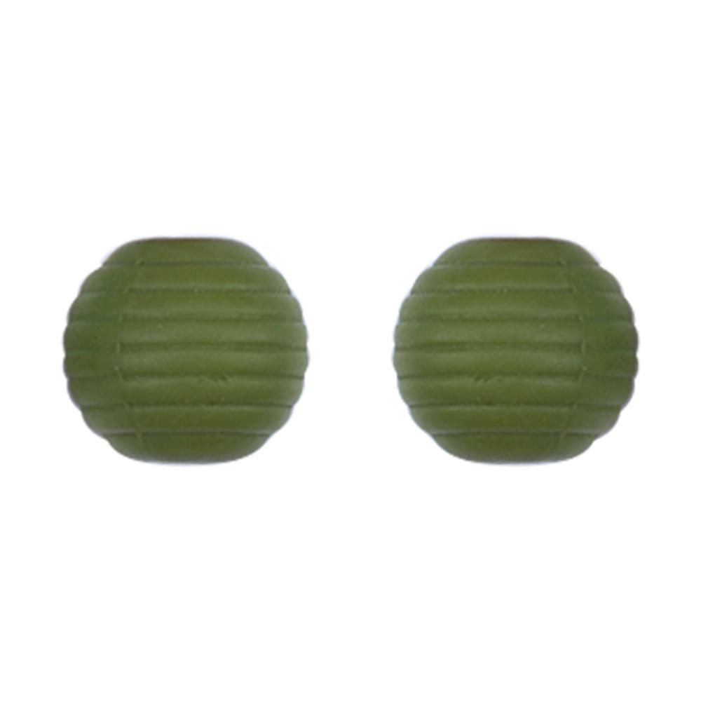 Kovict 25Pcs Threaded Silicone Beads 15mm Round Beehive Spiral Beads DIY Bracelet Necklace Accessories For Jewelry Marking