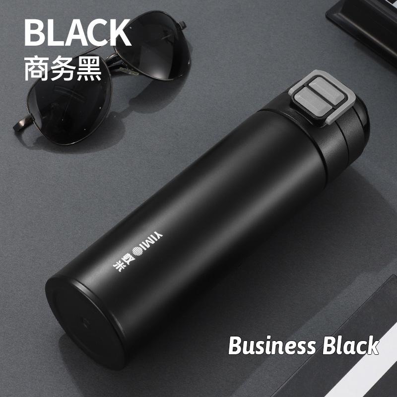 500ml Lightweight Portable Dual Drink OneTouch Insulated Stainless Steel Tumbler Leakproof Thermo Mug Heat Cold Retention Travel