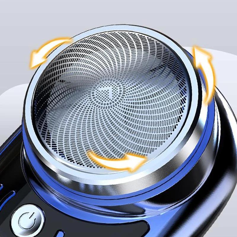 Mini elektrický holicí strojek s digitálním displejem Pánský omyvatelný zastřihovač vousů Přenosný dobíjecí holicí strojek