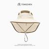 Wide-brimmed children's sun hat, sunshade hat, boy's and girl's fisherman hat, sun hat, medium and large children's shawl hat