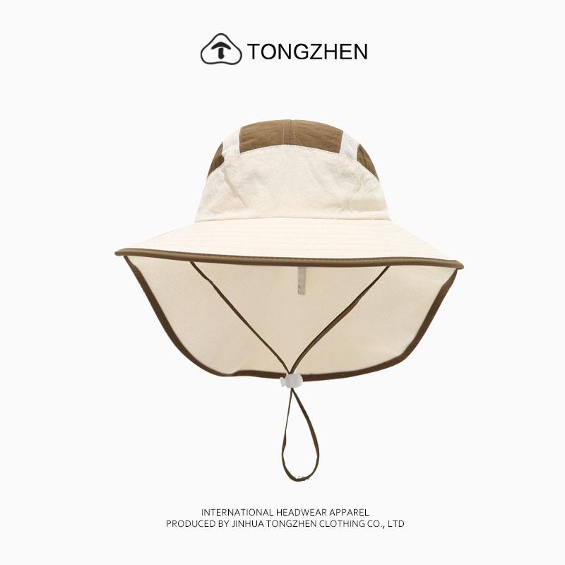 Wide-brimmed children's sun hat, sunshade hat, boy's and girl's fisherman hat, sun hat, medium and large children's shawl hat