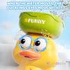 Baby Bath Toy Wall Hanging Suction Cup Rotating Water Spray Cartoon Duck With Small Spoon Summer Bathing Shower Educational Toy