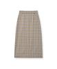 Yale Check Midi Skirt_Brown