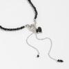 Trendy Y Necklace with Heart Motifs OT Interlocked Clasp Ideal for Modern Women Fashion Collarbone Chain Adornment