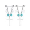 1 Stück Sexy Kette Brustwarzenring 14G Barbell Stern Schild Körperschmuck Damen Piercing
