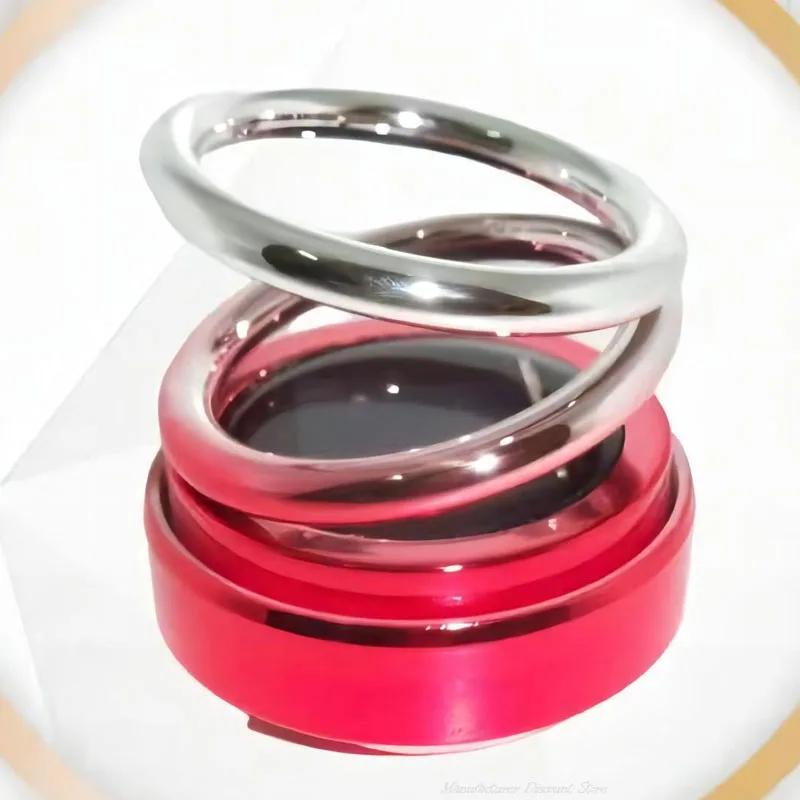 Solar Car Air Freshener Car Perfume Suspension Rotating Car Solid Perfume Aromatherapy ABS Double Ring Car Decoration