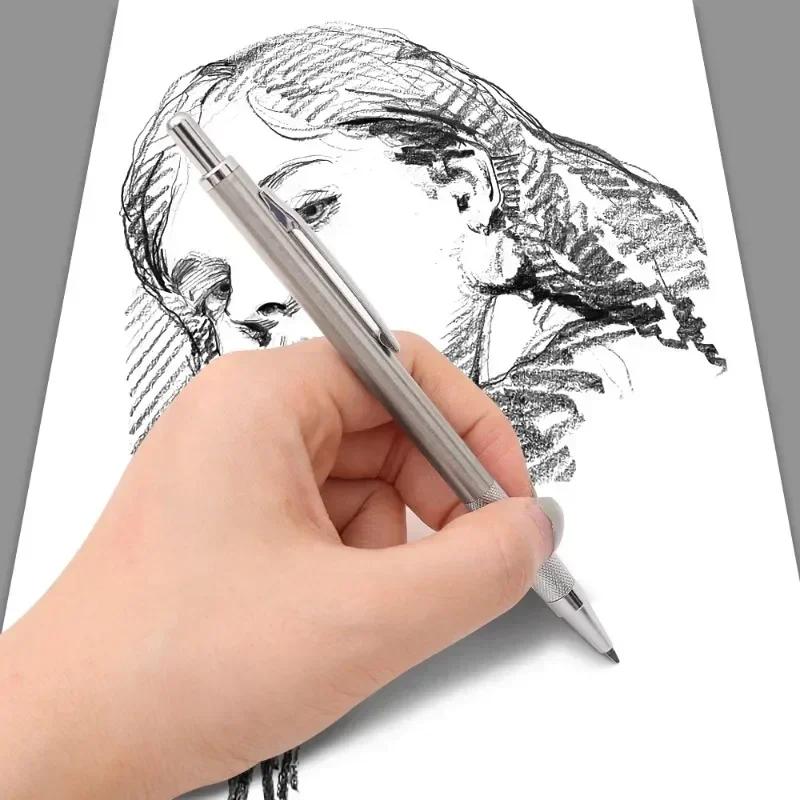 0.3/0.5/0.7/0.9/1.3/2.0mm Metal Mechanical Pencils Lead Refills Break Resistant Drawing Automatic HB Pen Refills School Supplies