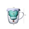 Tree Christmas Ornaments Starry Sky Double Layered Milk Cup Glass Mug Glass Cup Christmas Gifts