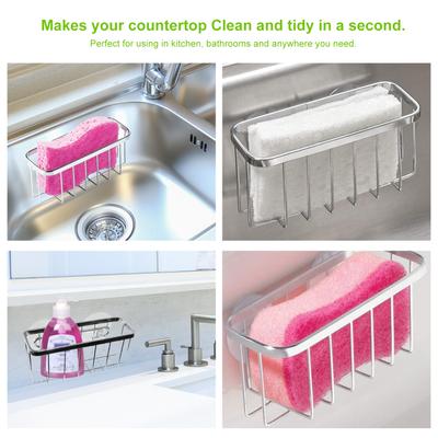 Porta spugna da cucina Cestello per lavello in acciaio inossidabile Staffa per sorage Scolaliquidi impermeabile antiruggine