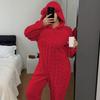 Women's Hooded Long Sleeve Pajama Jumpsuit for Casual and Sleep