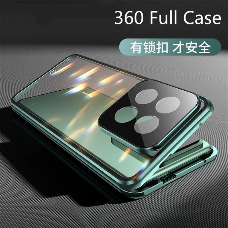 360 Full Case For Xiaomi 15T Pro Case For Mi 15 T 5G Double Sided Magnetic Adsorption Metal Capa Tempering Glass Protect Cover