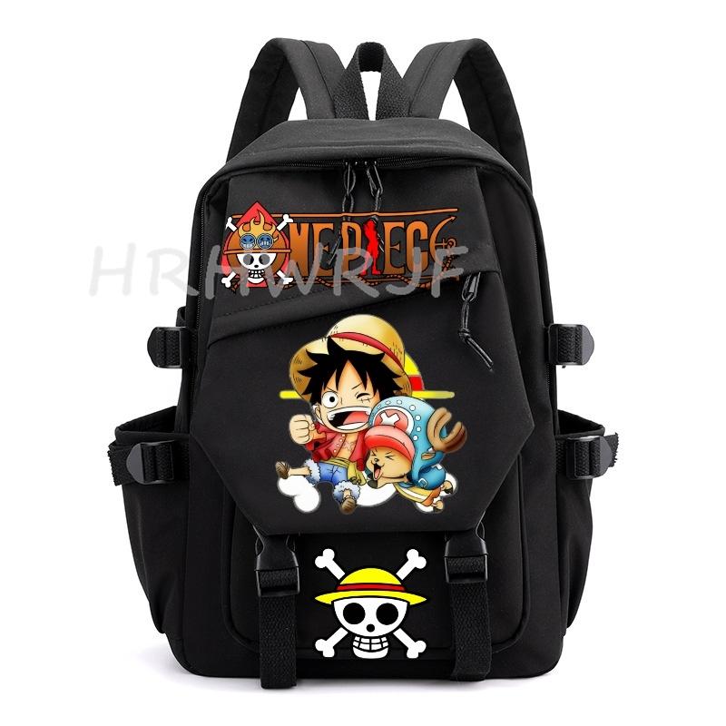 Anime ONE PIECE Backpack Monkey D Luffy College Backpack Girl Travel Book Backpack Nylon Leisure Women Laptop Men School Bags