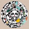 50 Cute Panda Graffiti Stickers - Waterproof for Suitcases, Scooters, Tablets, and More