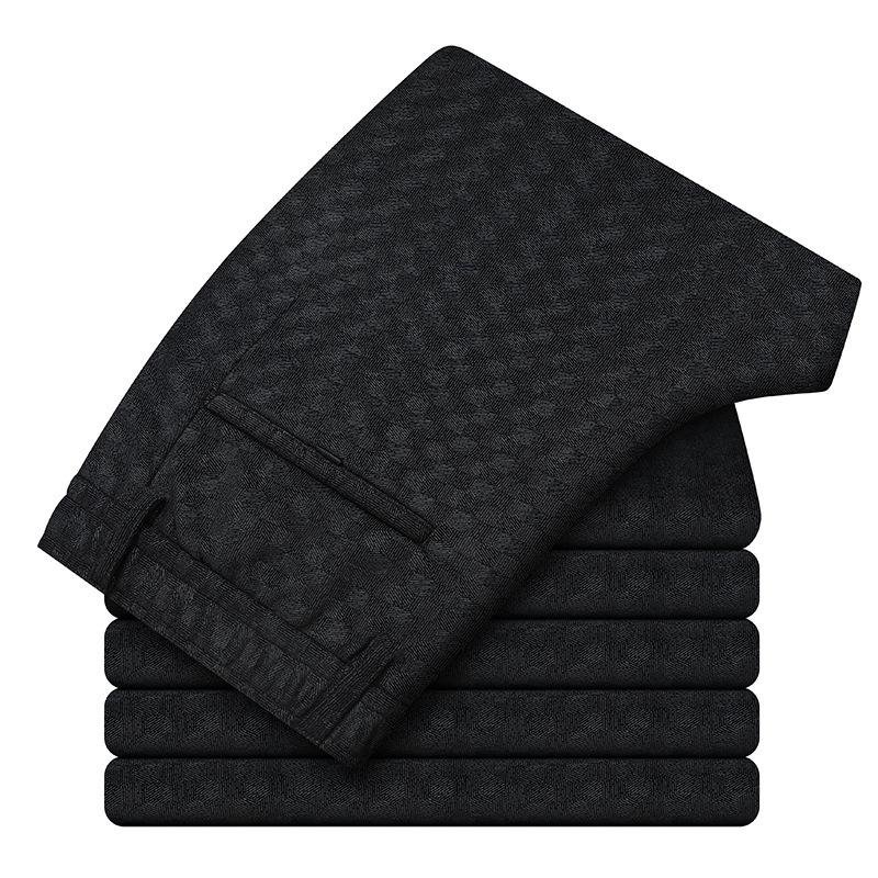 Corduroy men's elastic diamond plaid casual trousers male youth Korean version of the Slim small straight high-waisted men's trousers