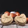 40pcs Heart-Shaped Easter Egg Cardboard Boxes with Handles Reusable Paper Basket Containers for Storing Eggs Holder Refrigerator