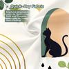 Black Cat Shower Curtain Abstract Green Leaf Waterproof Shower Curtain 180 X 180Cm With 12 Hooks Home Decor
