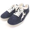 Pristine Low Cut Sneakers Triangle Logo Triangle Plate Navy Suede Leather Used