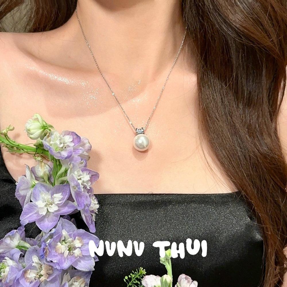 

Австрийский придворный принцесса Джем Ожерелье из австралийского белого жемчуга, Таити, Набор серег с цирконами из настоящих конопляных бусин