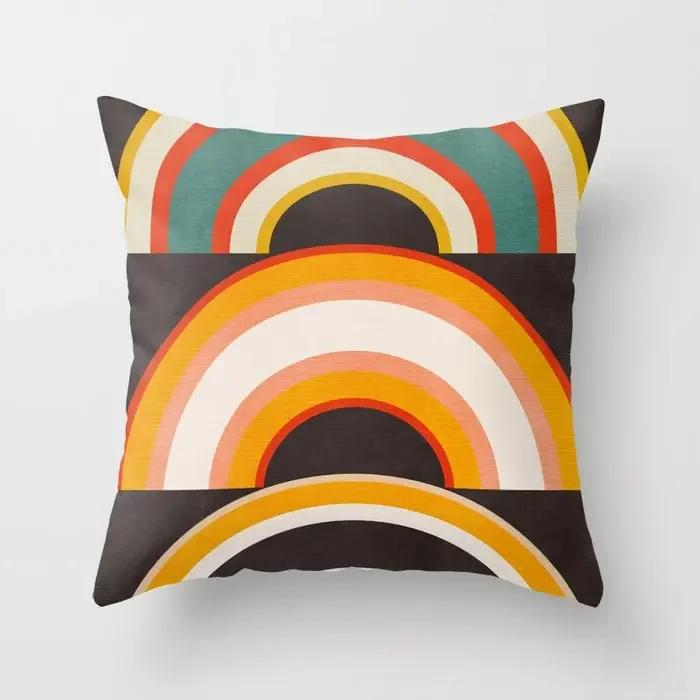 Home Decor Colorful Abstract Patterns Pillow Covers Pattern Cushion Cover Suitable for Sofa Bedroom Car Pillow Cover